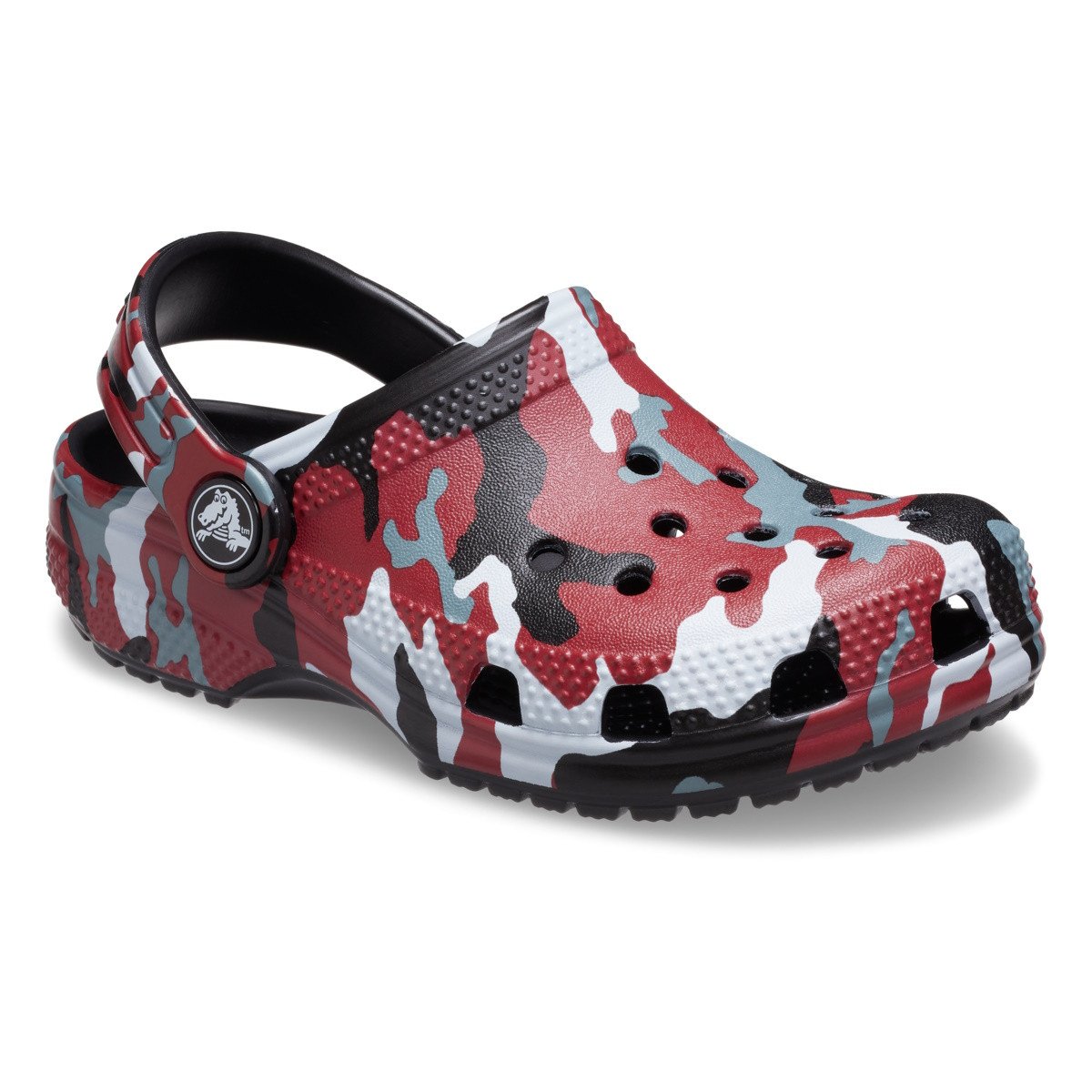 Saboti Crocs Classic Camo Clog Kids Negru - Black/Red - 2 | YEO