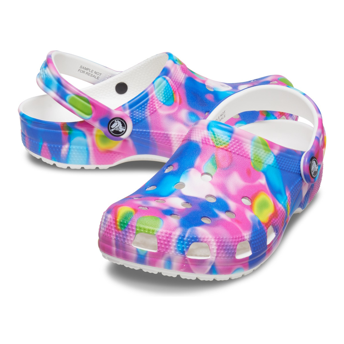 Saboti Classic Crocs Solarized Clog Multicolor - White/Pink - 3 | YEO