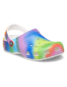 Saboti Crocs Classic Spray... Alb - White/Multi 2