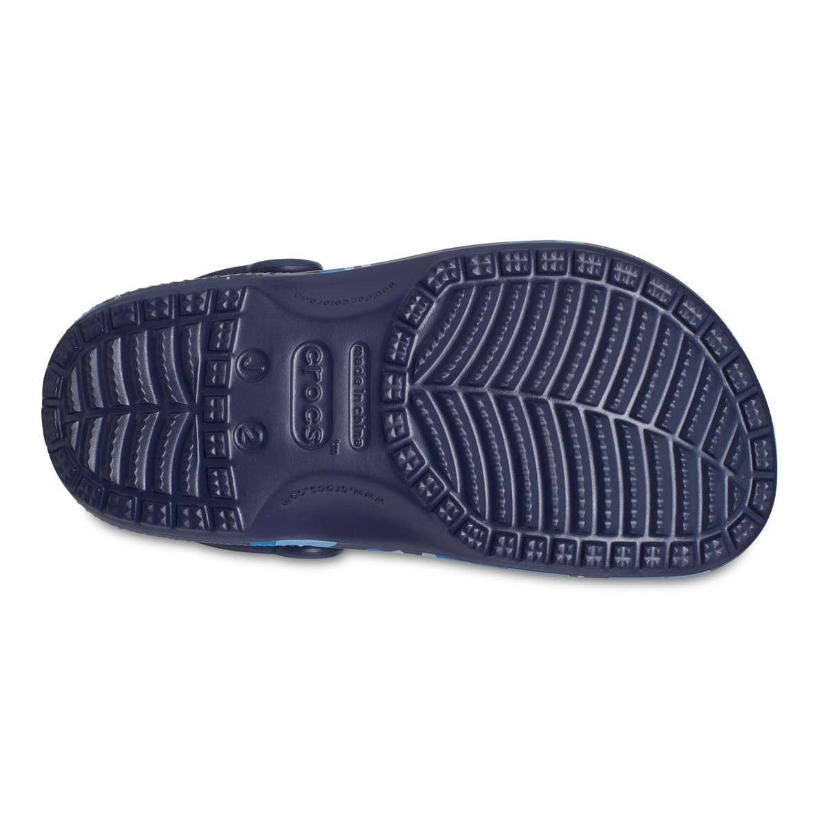 Saboti Crocs Classic Camo Clog Kids Albastru - Navy/Multi