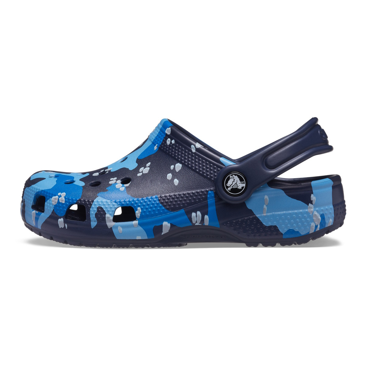 Saboti Crocs Classic Camo Clog Kids Albastru - Navy/Multi - 2 | YEO