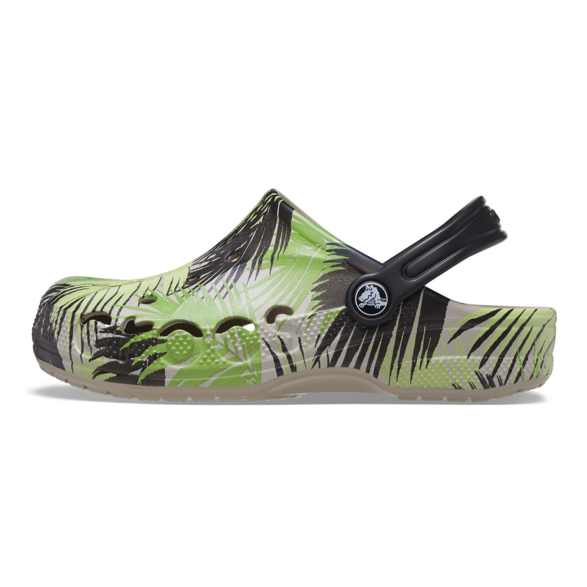 Saboți Crocs Baya Printed Clog Kids Bej - Cobblestone/Tropical - 1 | YEO