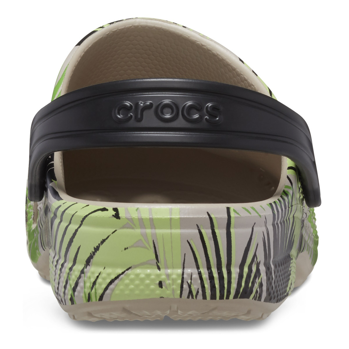 Saboți Crocs Baya Printed Clog Kids Bej - Cobblestone/Tropical - 5 | YEO