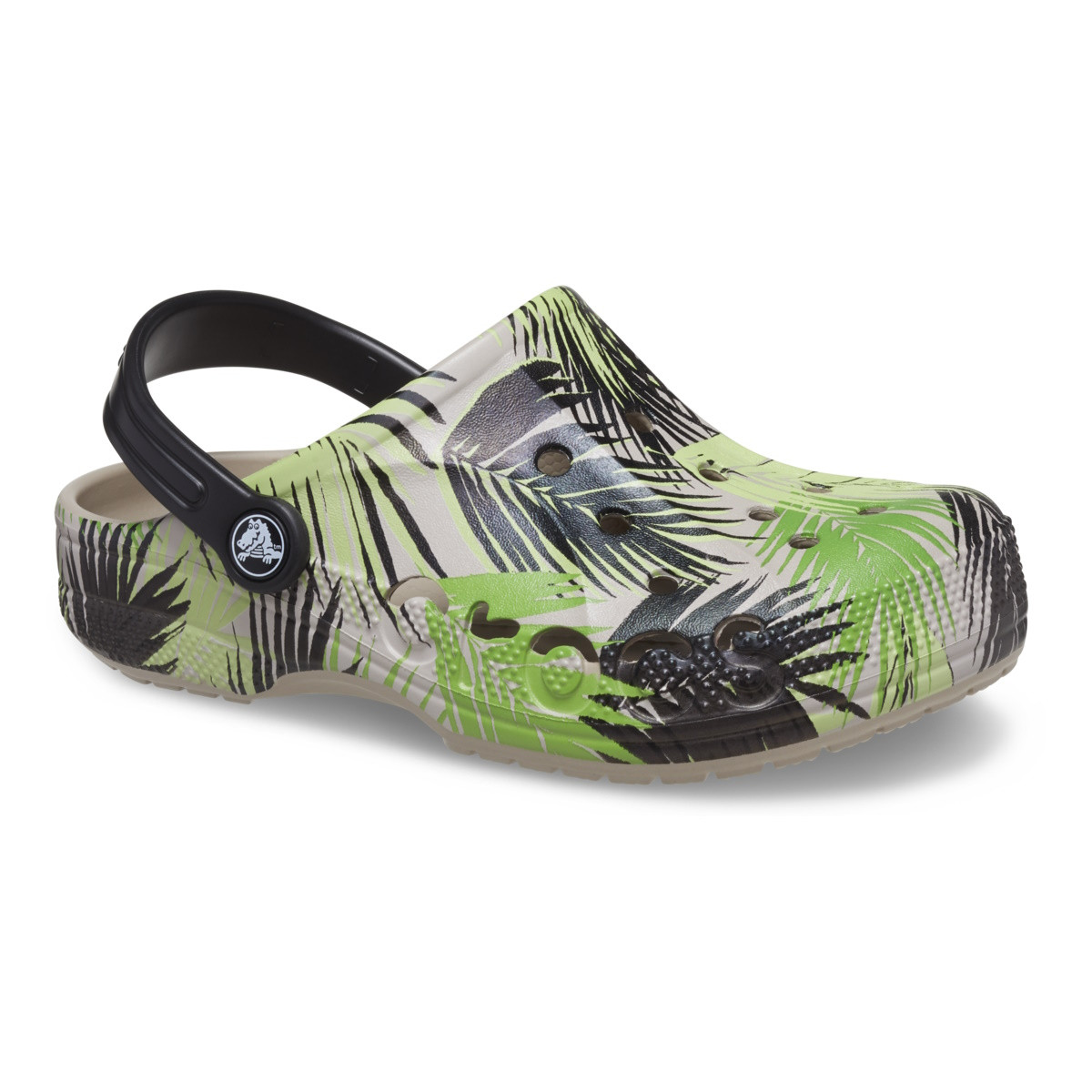 Saboți Crocs Baya Printed Clog Kids Bej - Cobblestone/Tropical - 2 | YEO