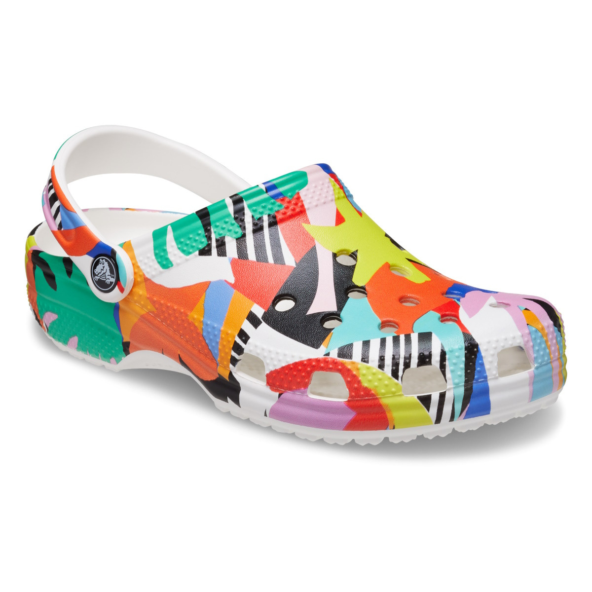 Saboti Crocs Classic Retro Resort Clog Alb - White/Multi - 1 | YEO