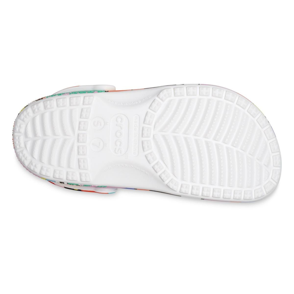 Saboti Crocs Classic Retro Resort Clog Alb - White/Multi - 3 | YEO