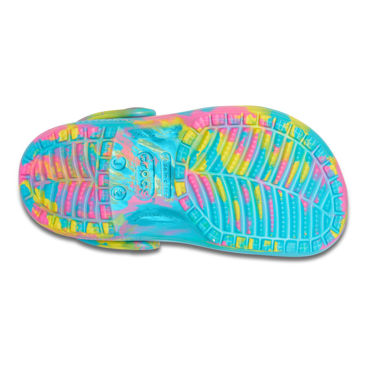 Saboti Crocs Classic Marbled Clog Kids Albastru deschis - Digital Aqua/Multi