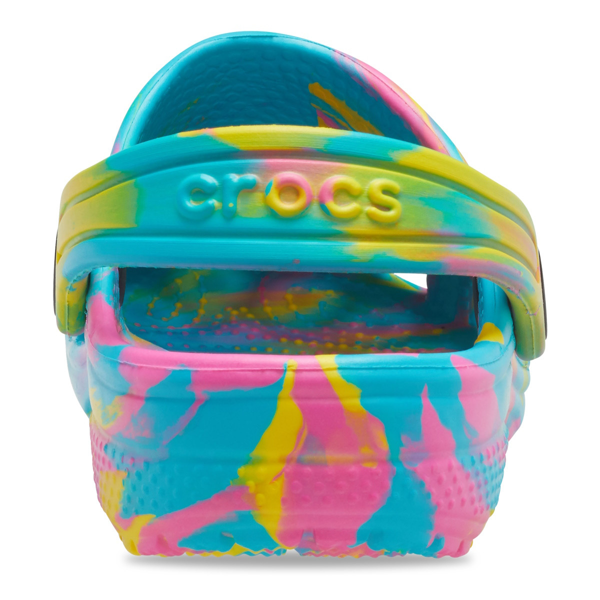 Saboti Crocs Classic Marbled Clog Kids Albastru deschis - Digital Aqua/Multi - 5 | YEO