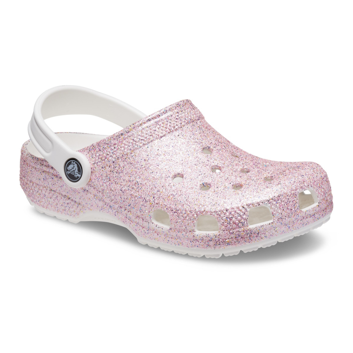 Saboti Crocs Classic Glitter Clog Kids Multicolor - White/Rainbow - 1 | YEO