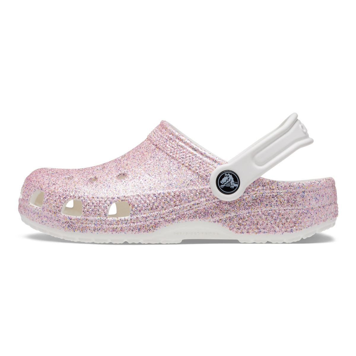 Saboti Crocs Classic Glitter Clog Kids Multicolor - White/Rainbow - 2 | YEO