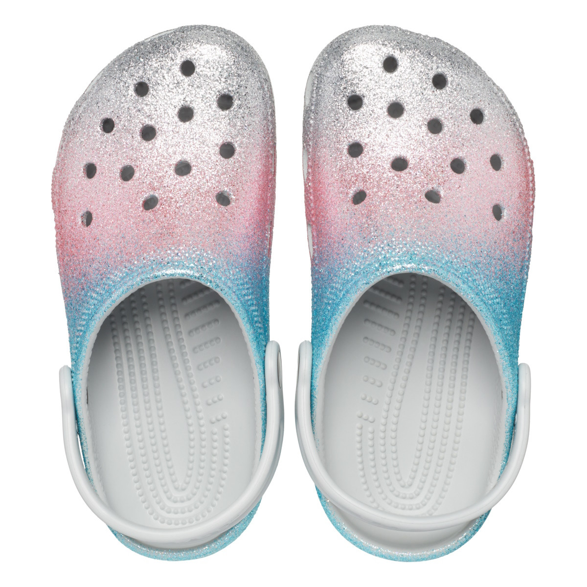 Saboti Crocs Classic Glitter Clog Kids Alb - Shimmer/Multi​ - 4 | YEO