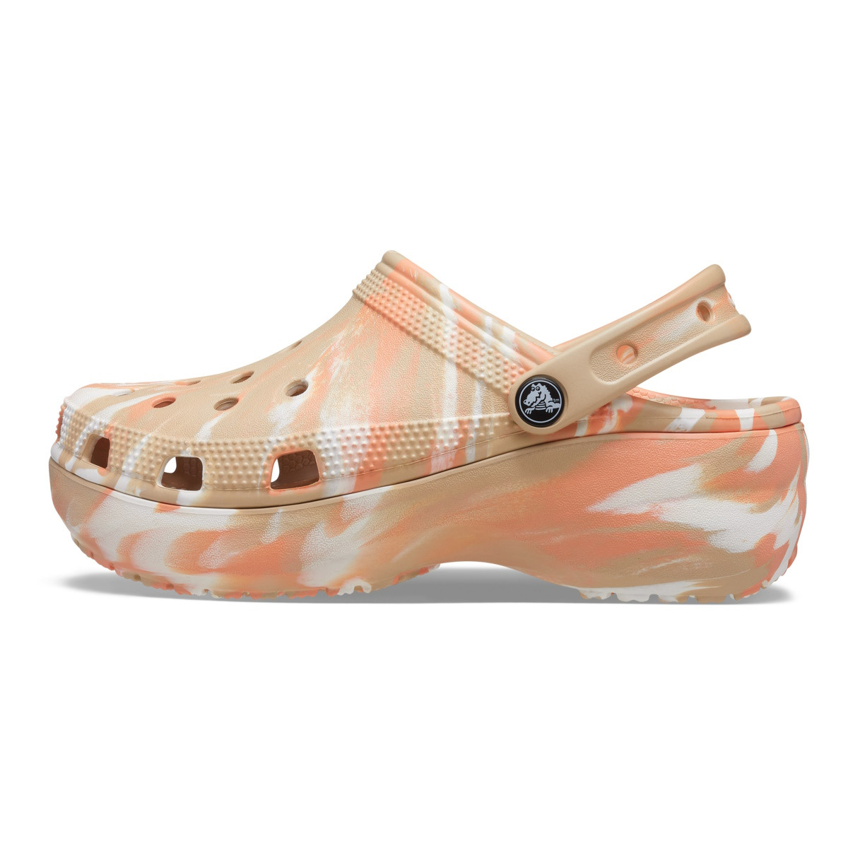 Saboți Crocs Women\'s Classic Platform Marbled Clog Maro - Chai/Multi - 1 | YEO