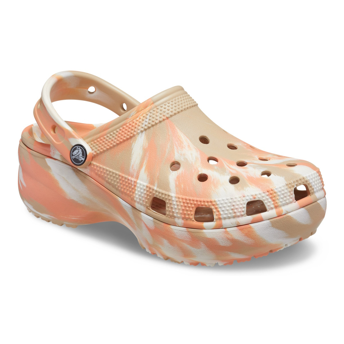 Saboți Crocs Women\'s Classic Platform Marbled Clog Maro - Chai/Multi - 2 | YEO