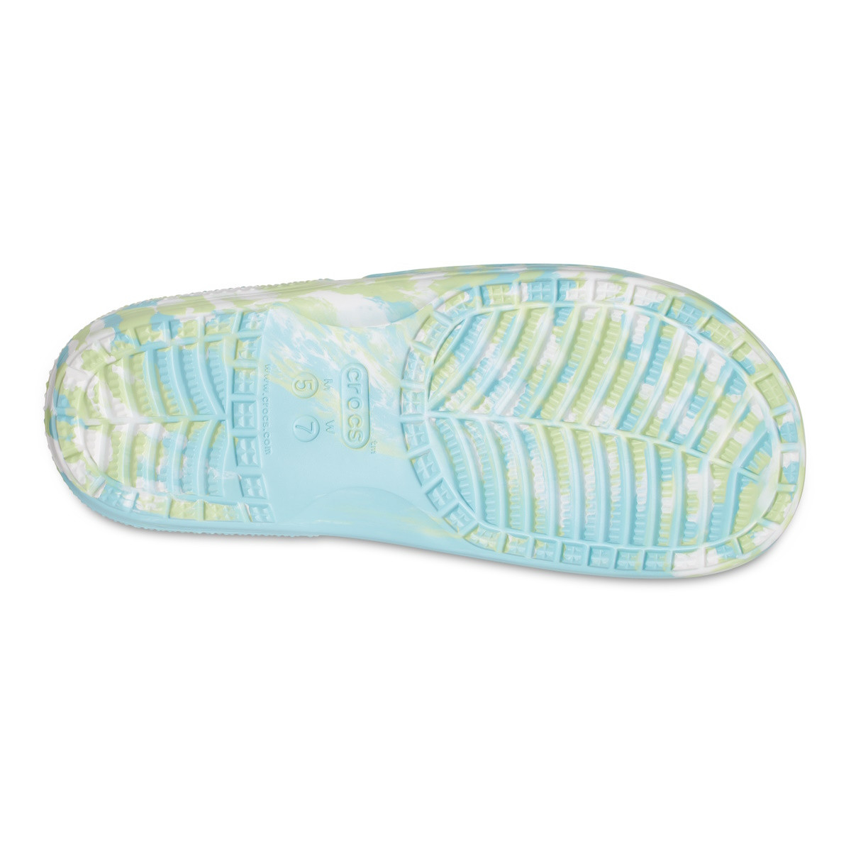 Papuci Classic Crocs Marbled Slide Albastru - Pure Water/Multi - 6 | YEO