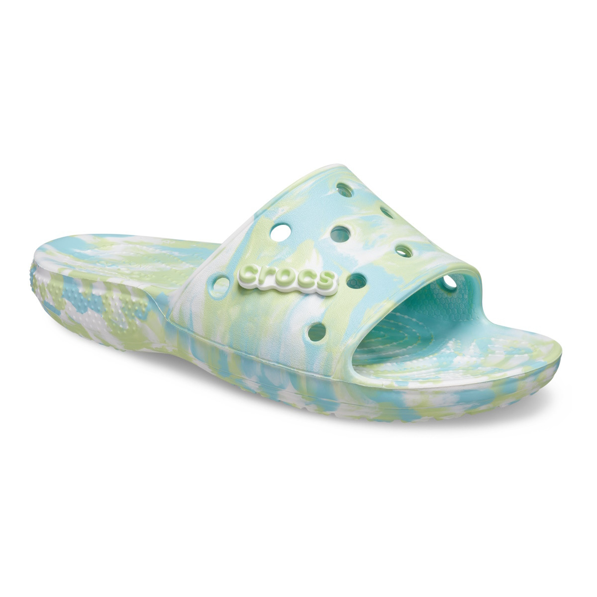 Papuci Classic Crocs Marbled Slide Albastru - Pure Water/Multi - 1 | YEO
