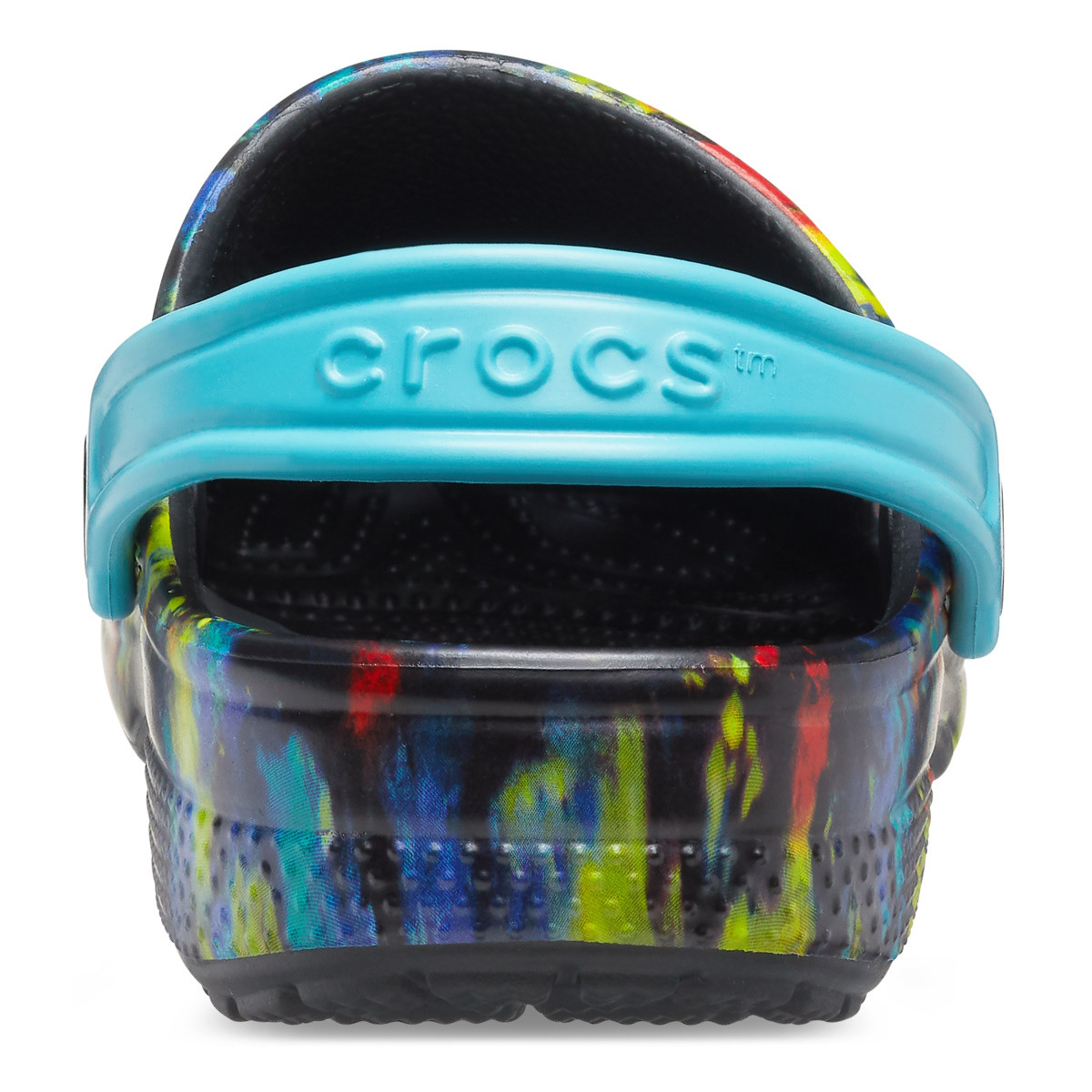 Saboți Crocs Kids\' Classic Tie-Dye Graphic New Clog Multicolor - Turq Tonic/Multi - 5 | YEO