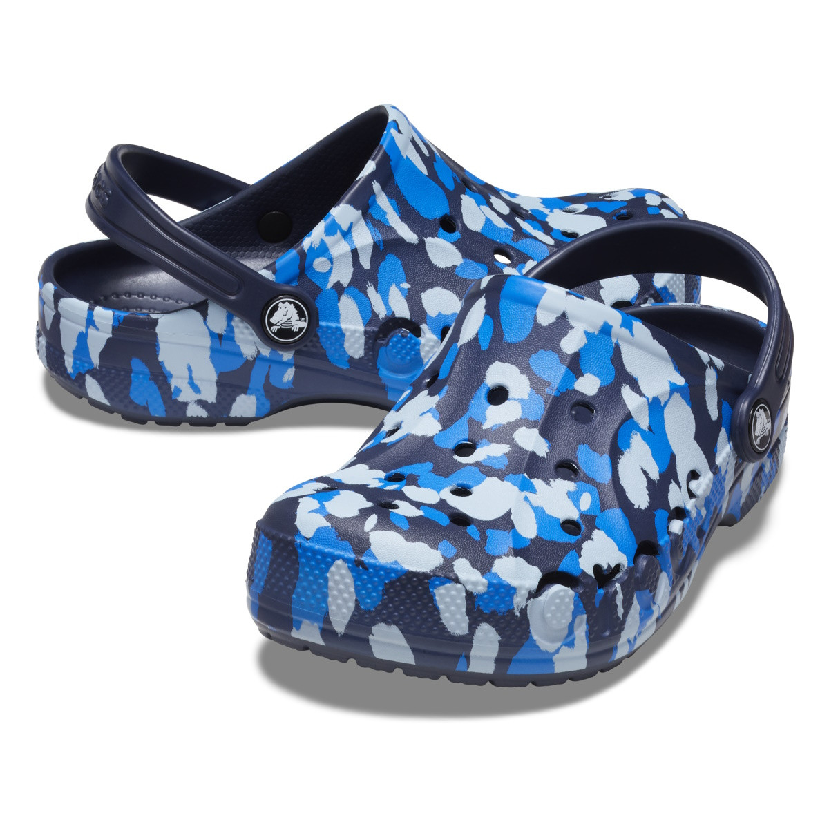 Saboți Crocs Toddler Baya Graphic Clog Albastru - Navy - 3 | YEO