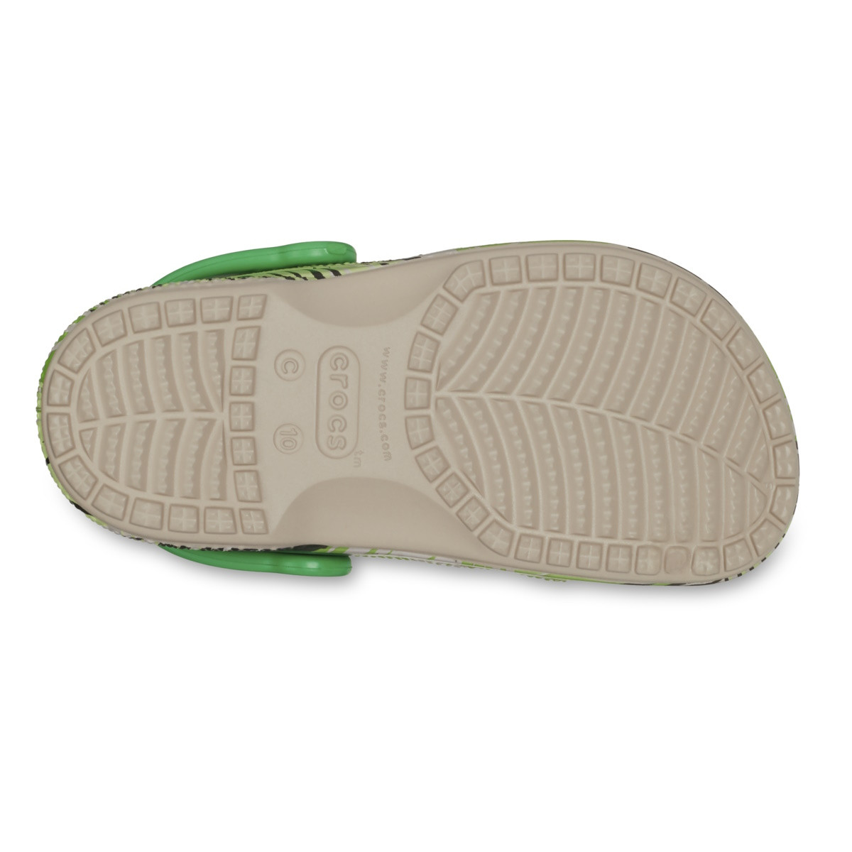 Saboți Crocs Toddler Baya Graphic Clog Bej - Cobblestone/Tropical