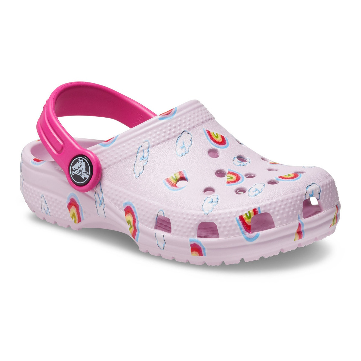 Saboti Crocs Toddler Classic Printed Clog Roz - Ballerina Pink - 1 | YEO
