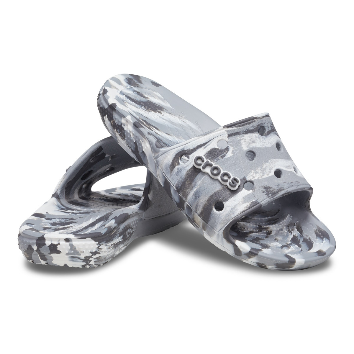 Papuci Classic Crocs Marbled Slide Gri - Light Grey/Multi - 3 | YEO