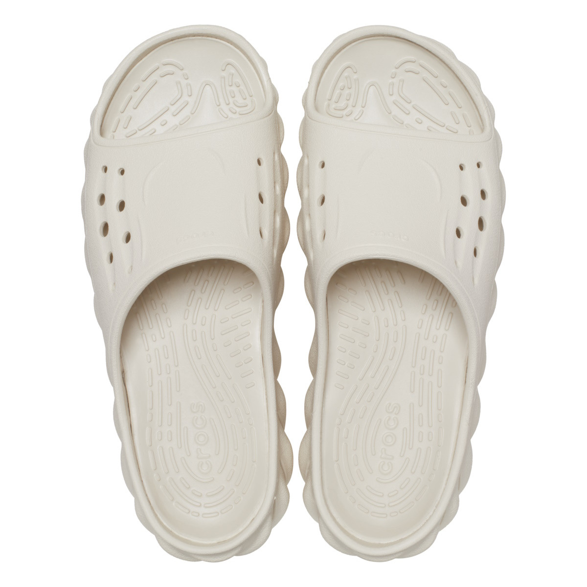 Papuci Crocs Echo Slide Bej - Stucco - 4 | YEO