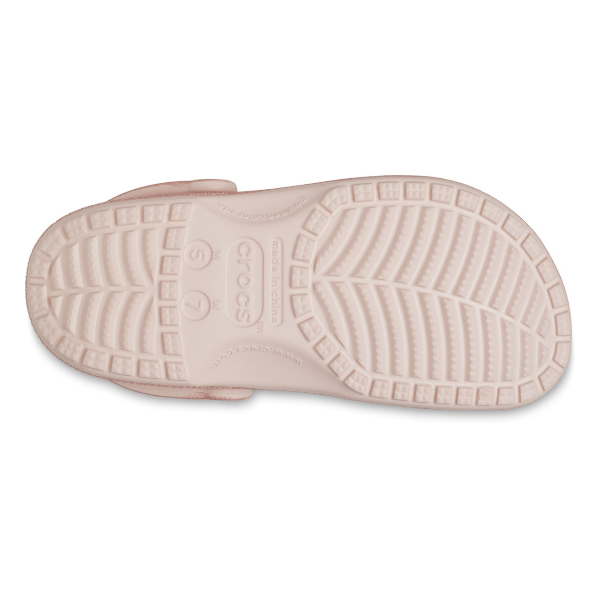 Saboți Crocs Classic Glitter Clog Roz - Quartz Glitter