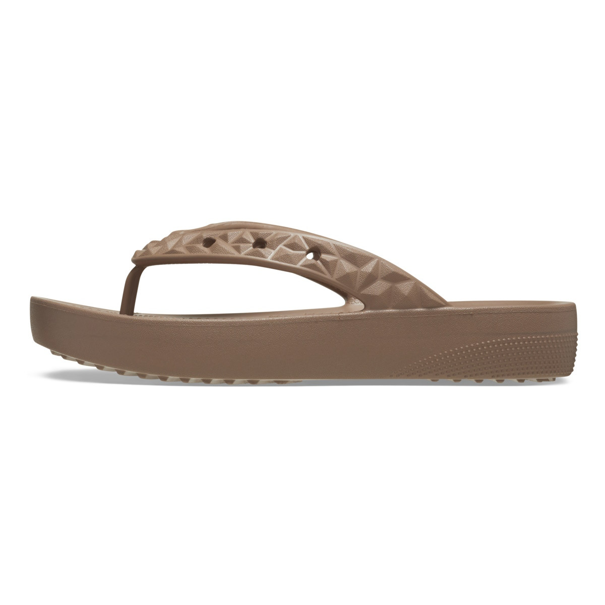 Șlapi Crocs Classic Platform Geometric Flip Maro - Latte - 1 | YEO