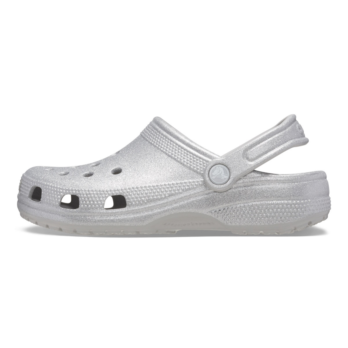 Saboți Crocs Classic Glitter Clog Gri - Silver Glitter - 2 | YEO