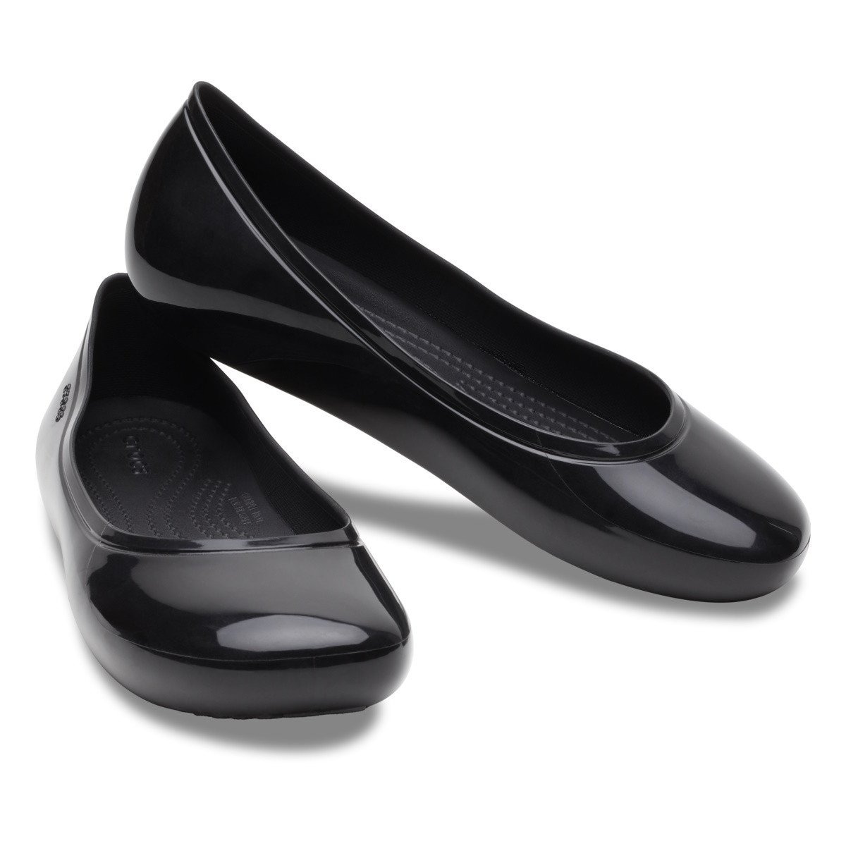 Balerini Crocs Brooklyn High Shine Flat Negru - Black - 3 | YEO