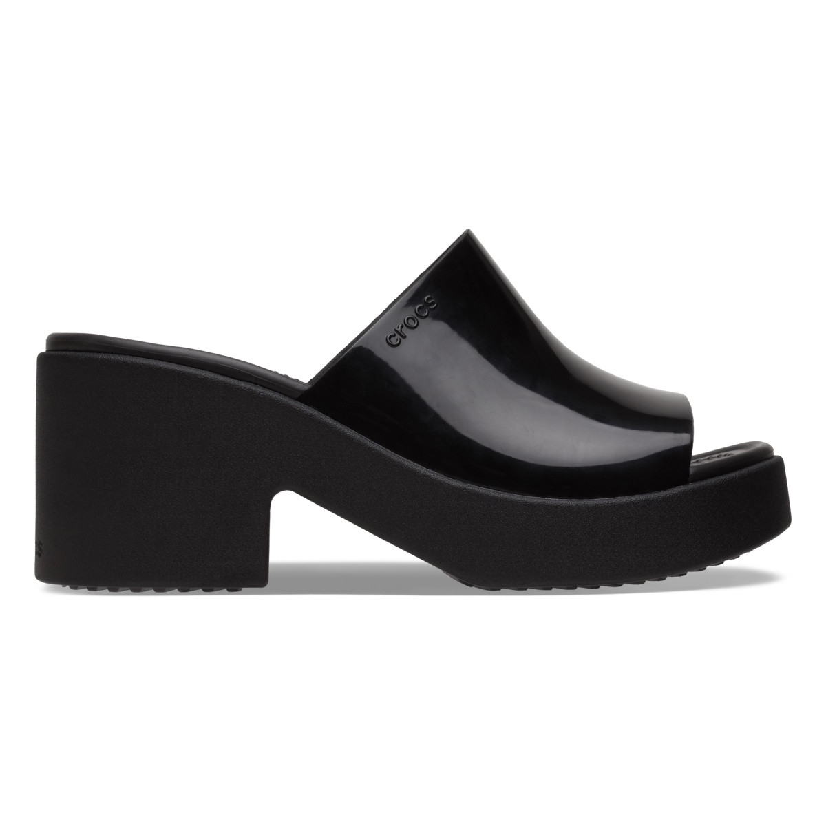 Sandale Crocs Brooklyn Slide High Shine Heel Negru - Black - 1 | YEO