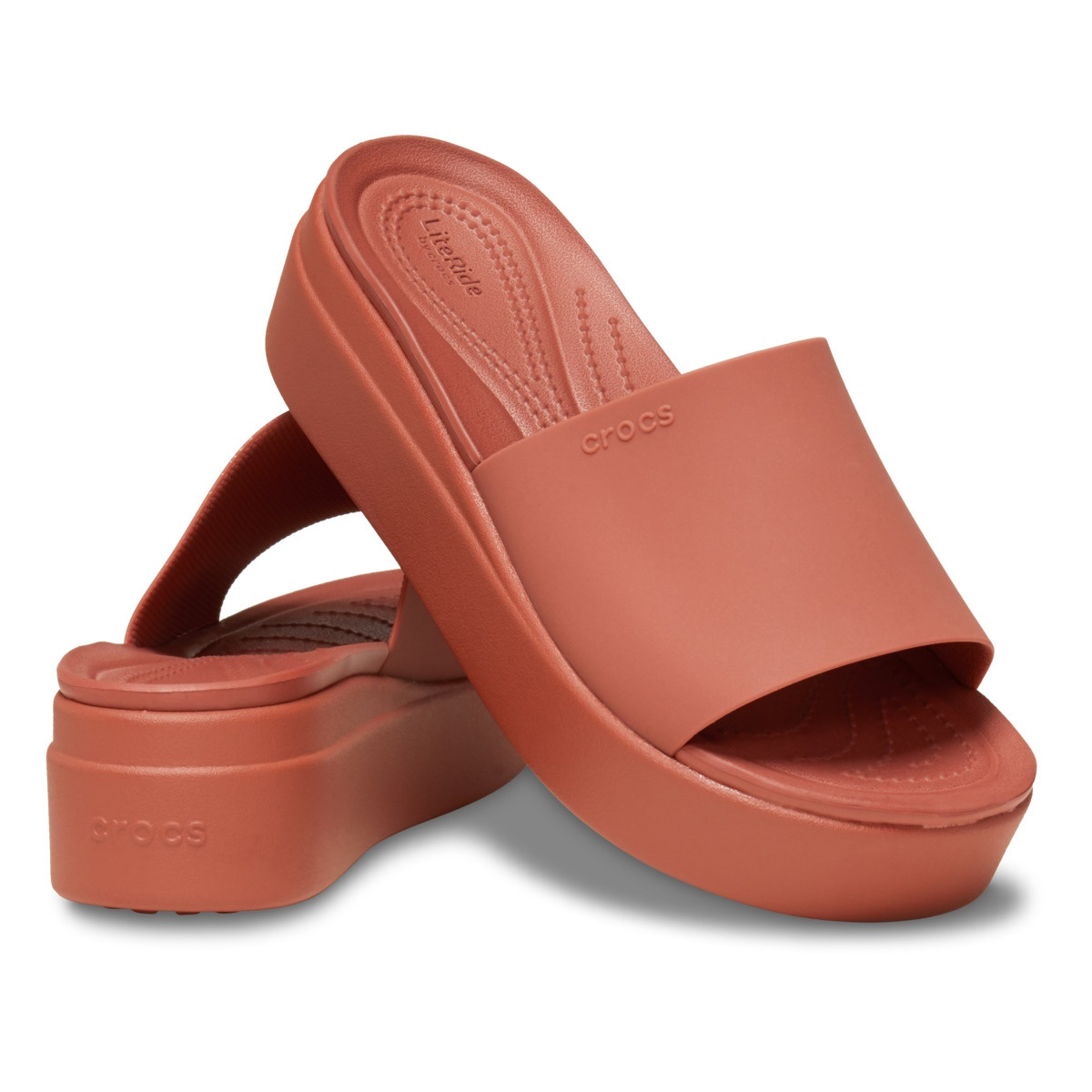 Papuci Crocs Brooklyn Slide Rosu - Spice - 3 | YEO