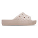 Papuci Crocs Classic Platform Geometric Slide Culoare Roz - Quartz