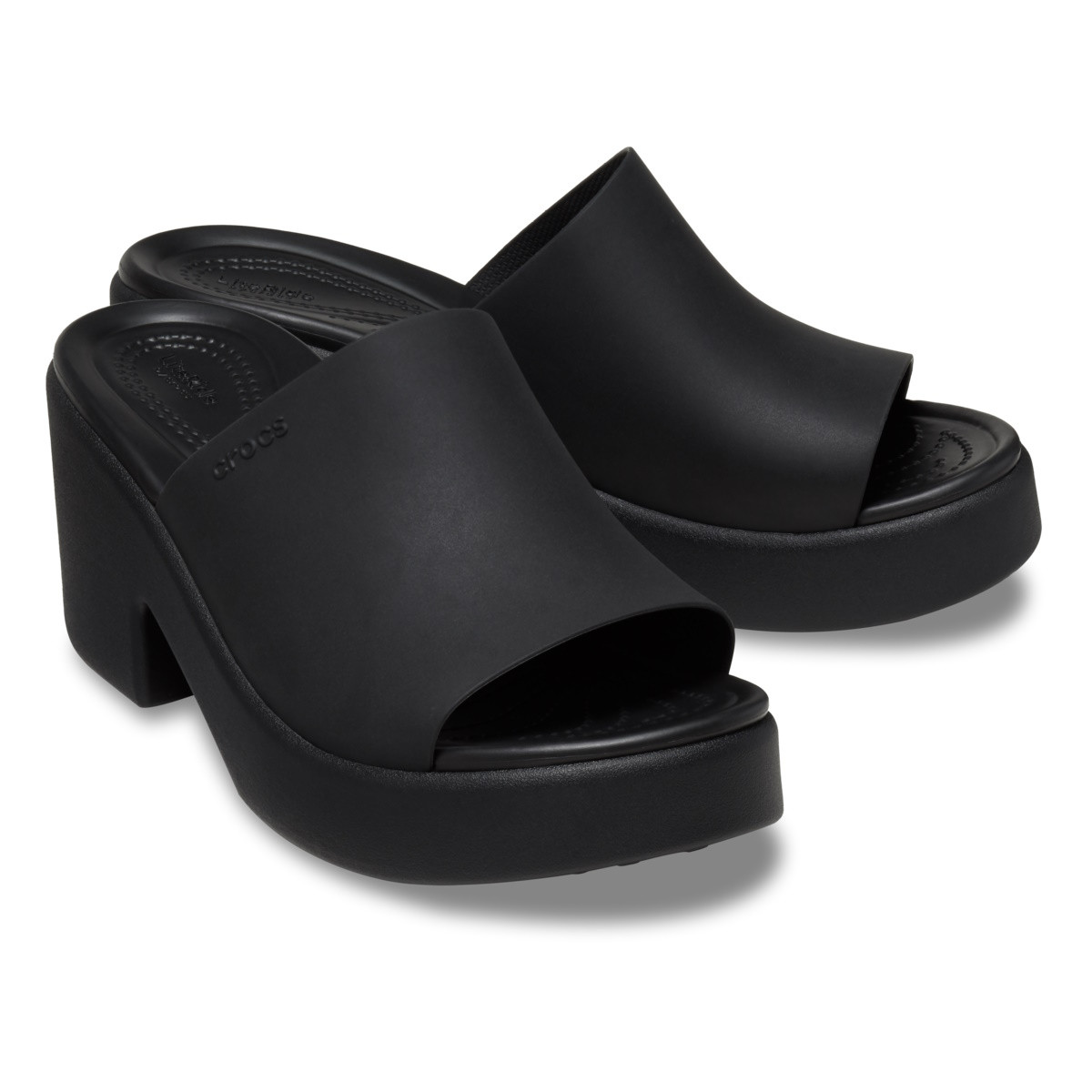 Sandale Crocs Brooklyn Slide Heel Negru - Black/Black - 3 | YEO