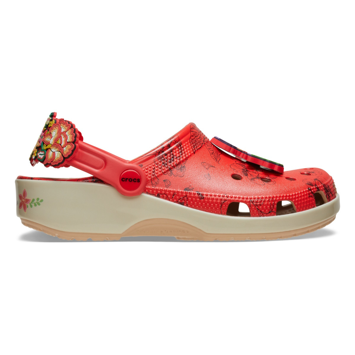 Saboti Crocs Classic Frida Kahlo Clog Bej - Bone - 1 | YEO