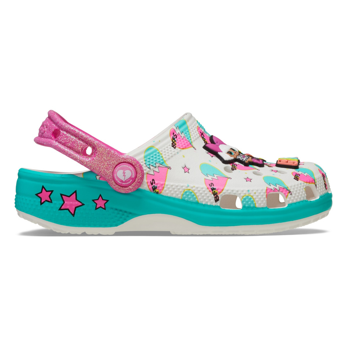 Saboti Crocs Classic Toddler LOL Surprise BFF Clog Alb - White - 2 | YEO