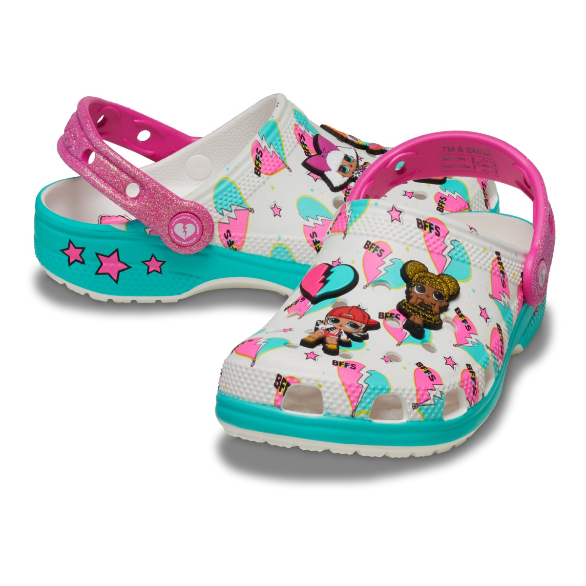 Saboti Crocs Classic Toddler LOL Surprise BFF Clog Alb - White - 4 | YEO