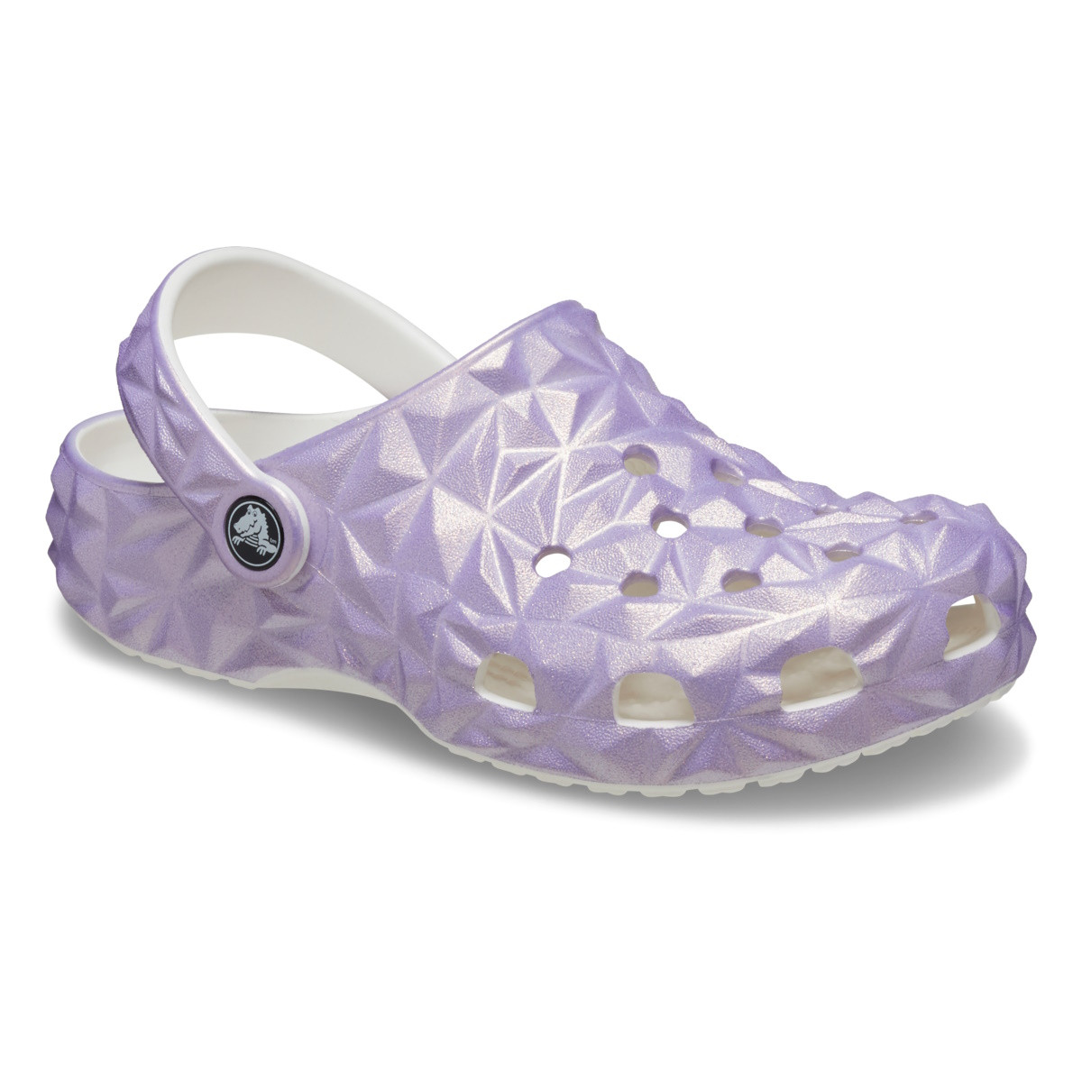 Saboti Crocs Classic Iridescent Geometric Clog Kids Alb - White - 2 | YEO