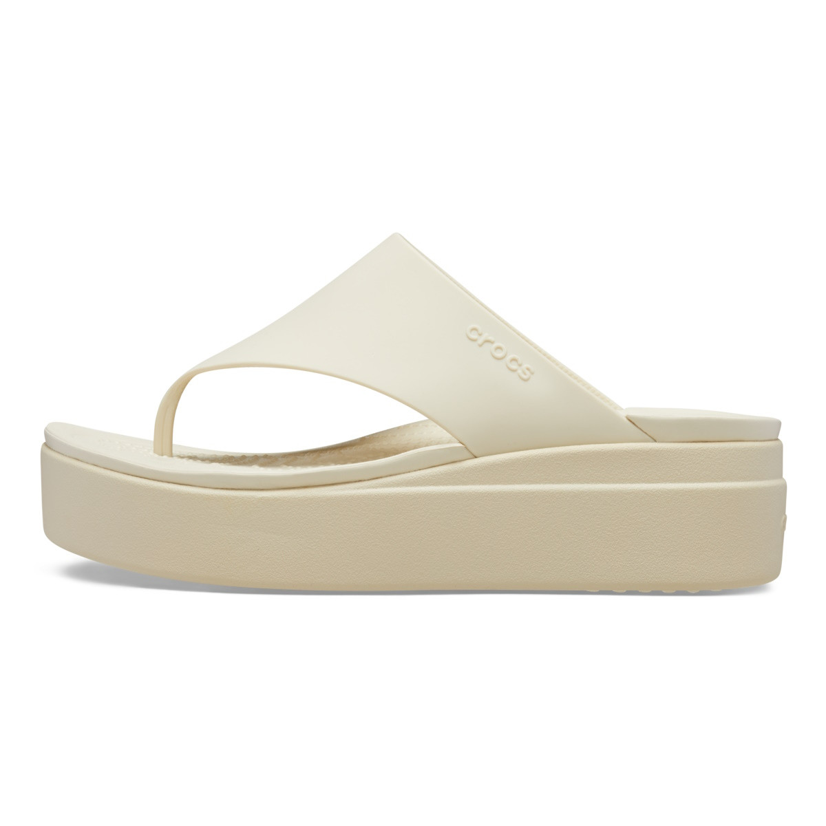 Slapi Crocs Brooklyn Flip Bej - Bone - 1 | YEO