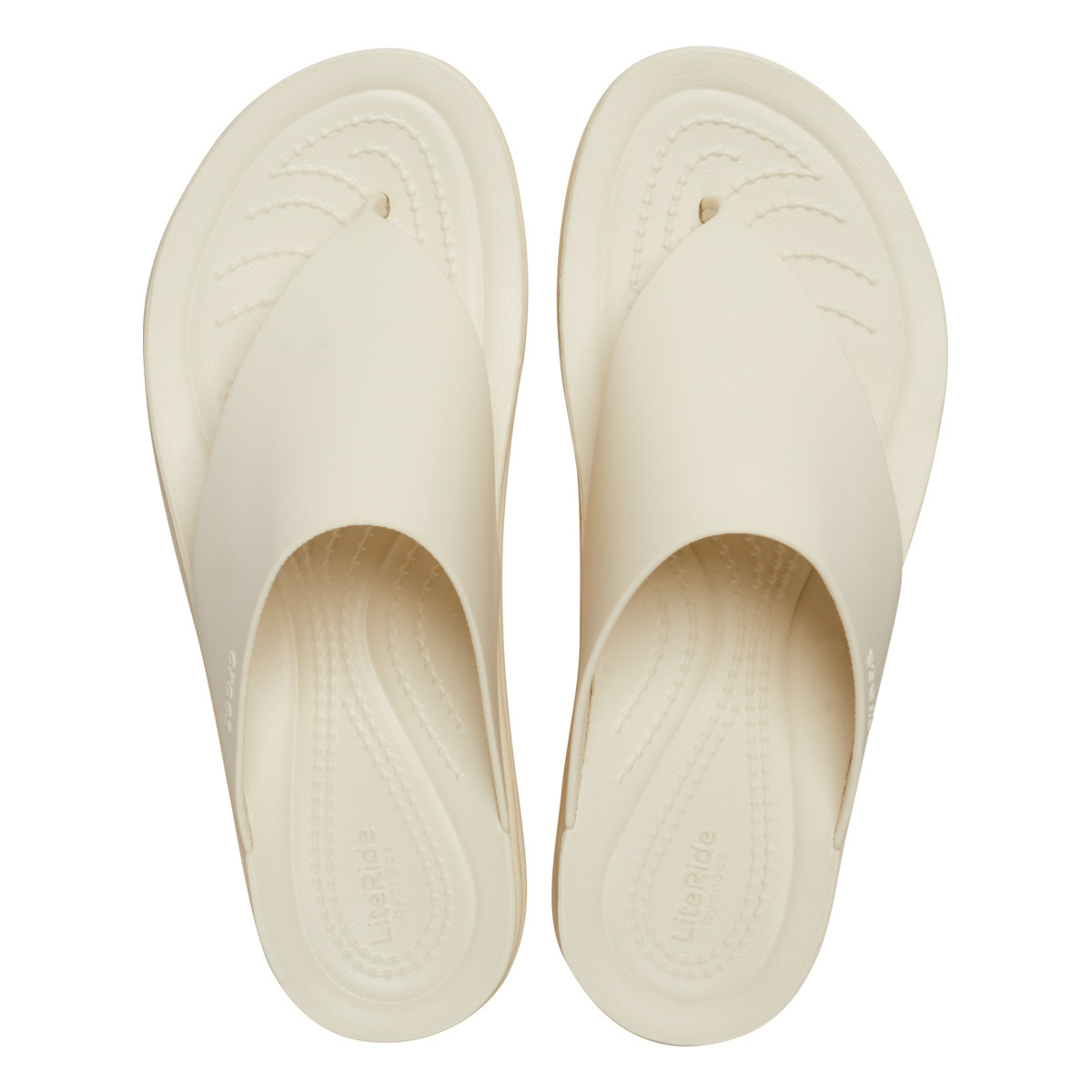 Slapi Crocs Brooklyn Flip Bej - Bone - 4 | YEO
