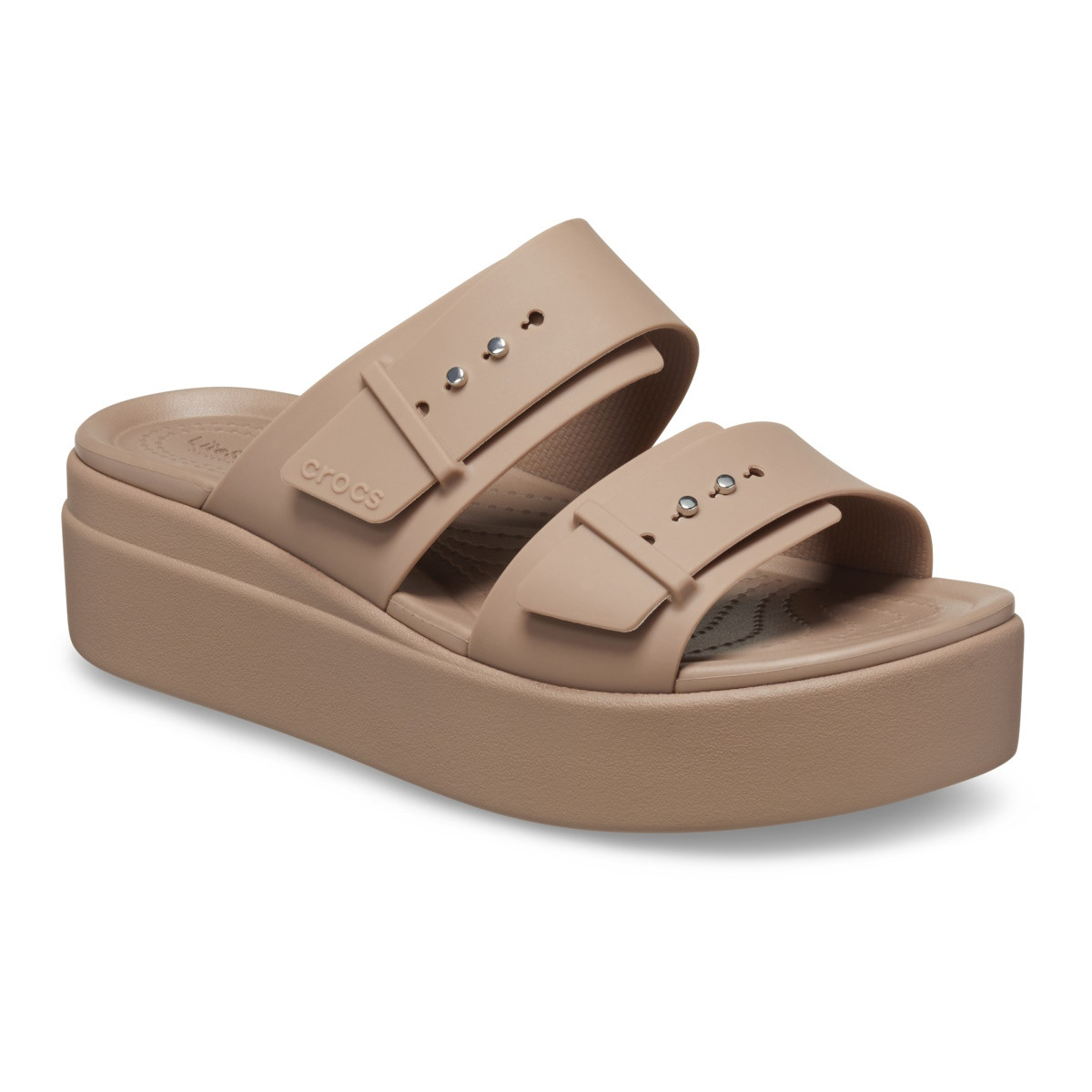 Sandale Crocs Women’s Brooklyn Low Wedge Sandal Maro - Latte - 1 | YEO