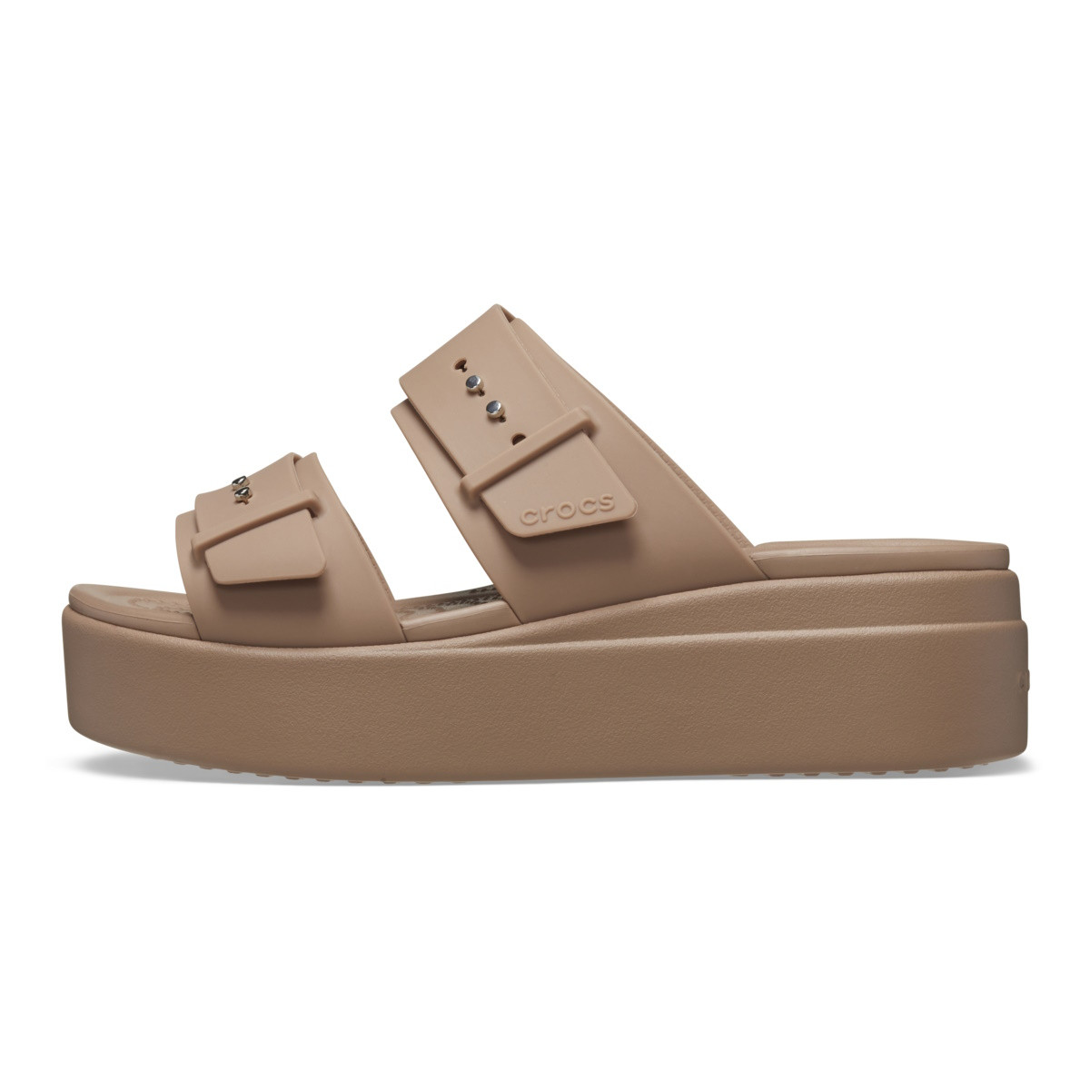 Sandale Crocs Women’s Brooklyn Low Wedge Sandal Maro - Latte - 2 | YEO