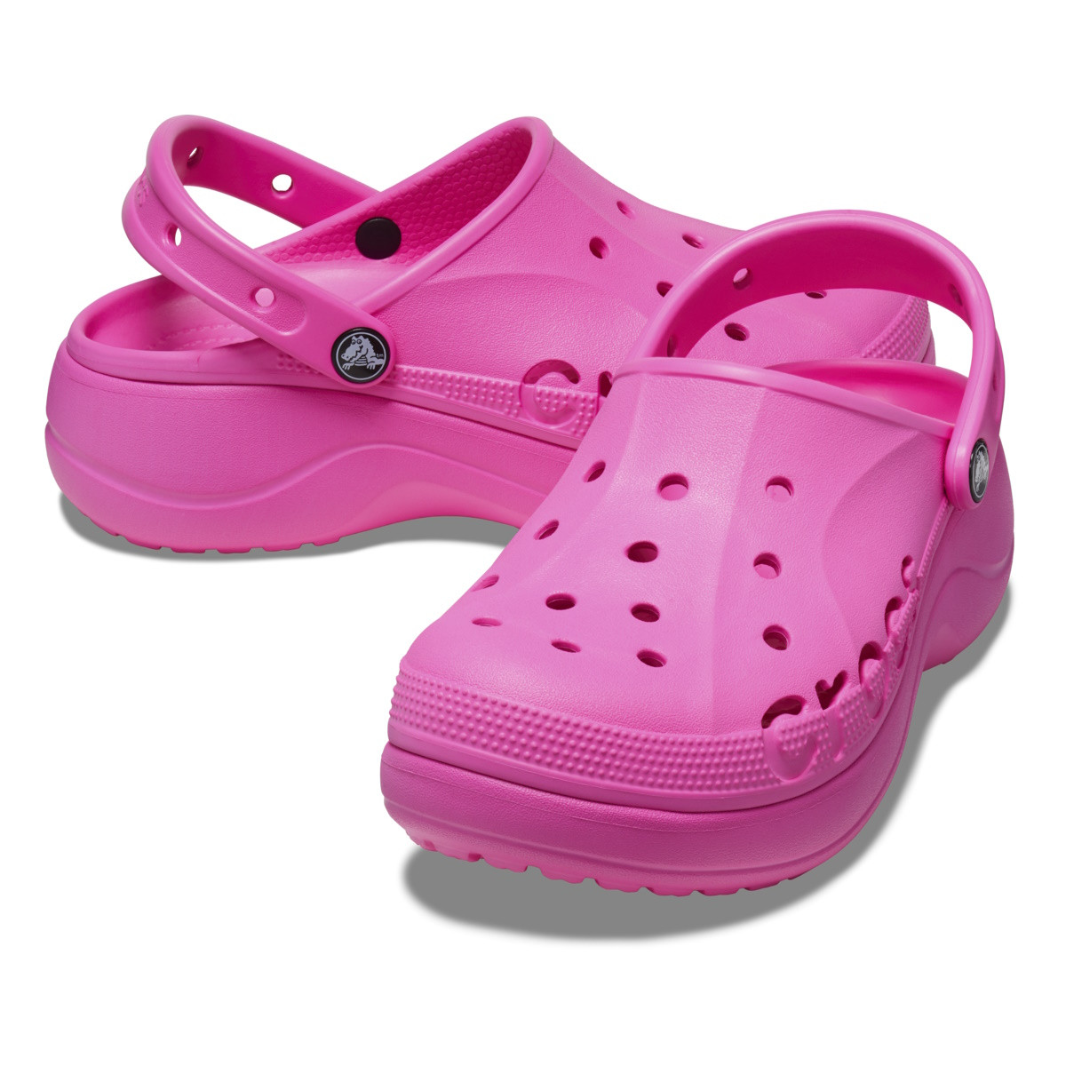 Saboți Crocs Baya Platform Clog Roz - Electric Pink - 4 | YEO