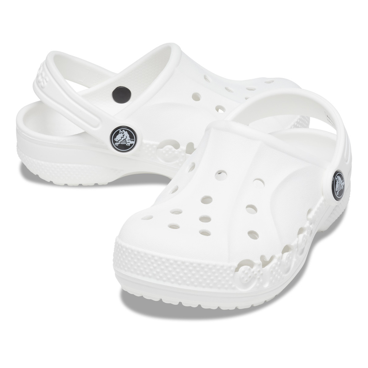 Saboți Crocs Baya Kids Clog Alb - White - 3 | YEO