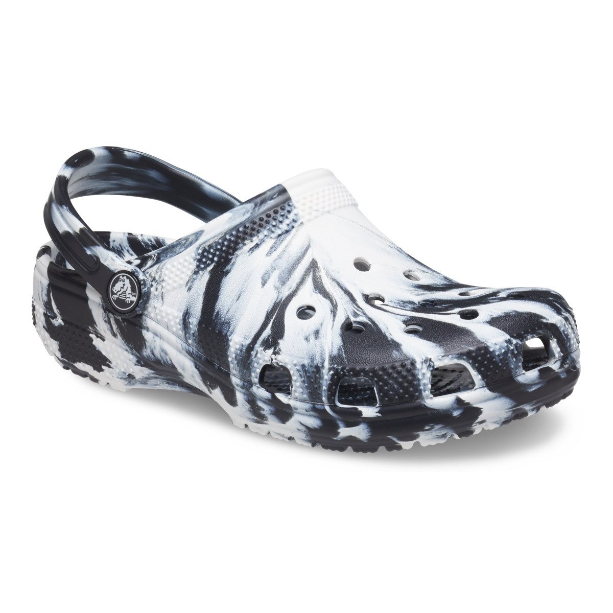 Saboti Crocs Classic Marbled Clog Kids Negru - Black/White - 1 | YEO