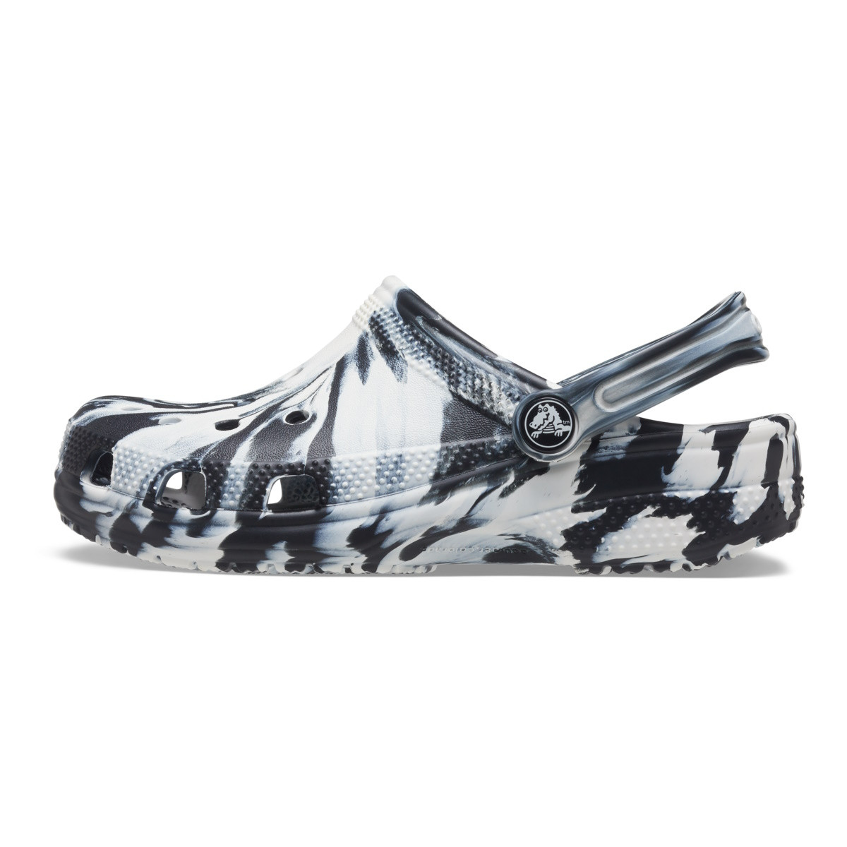 Saboti Crocs Classic Marbled Clog Kids Negru - Black/White - 2 | YEO