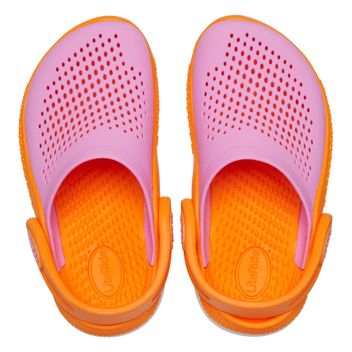Saboți Crocs LiteRide 360 Clog Toddlers Roz - Taffy Pink/Orange Zing - 4 | YEO