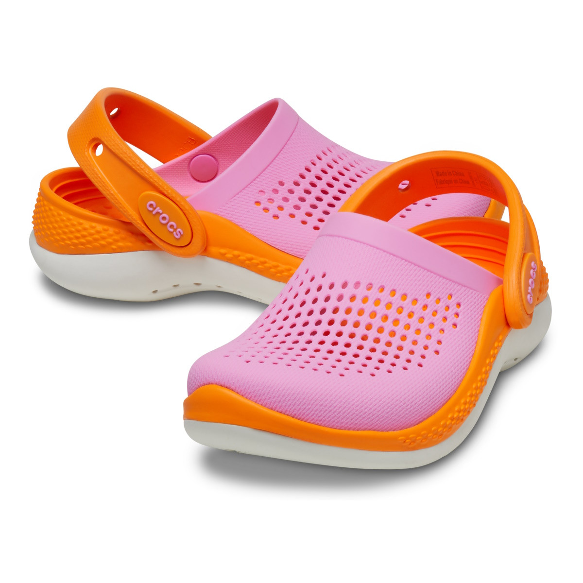 Saboți Crocs LiteRide 360 Clog Toddlers Roz - Taffy Pink/Orange Zing - 3 | YEO