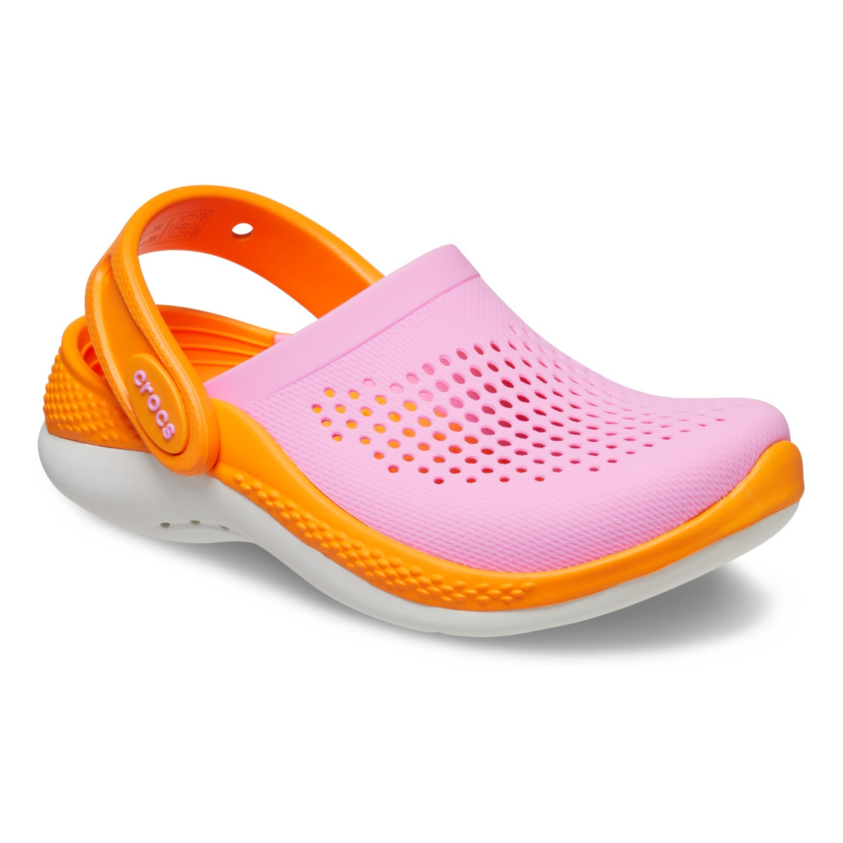 Saboți Crocs LiteRide 360 Clog Toddlers Roz - Taffy Pink/Orange Zing - 1 | YEO