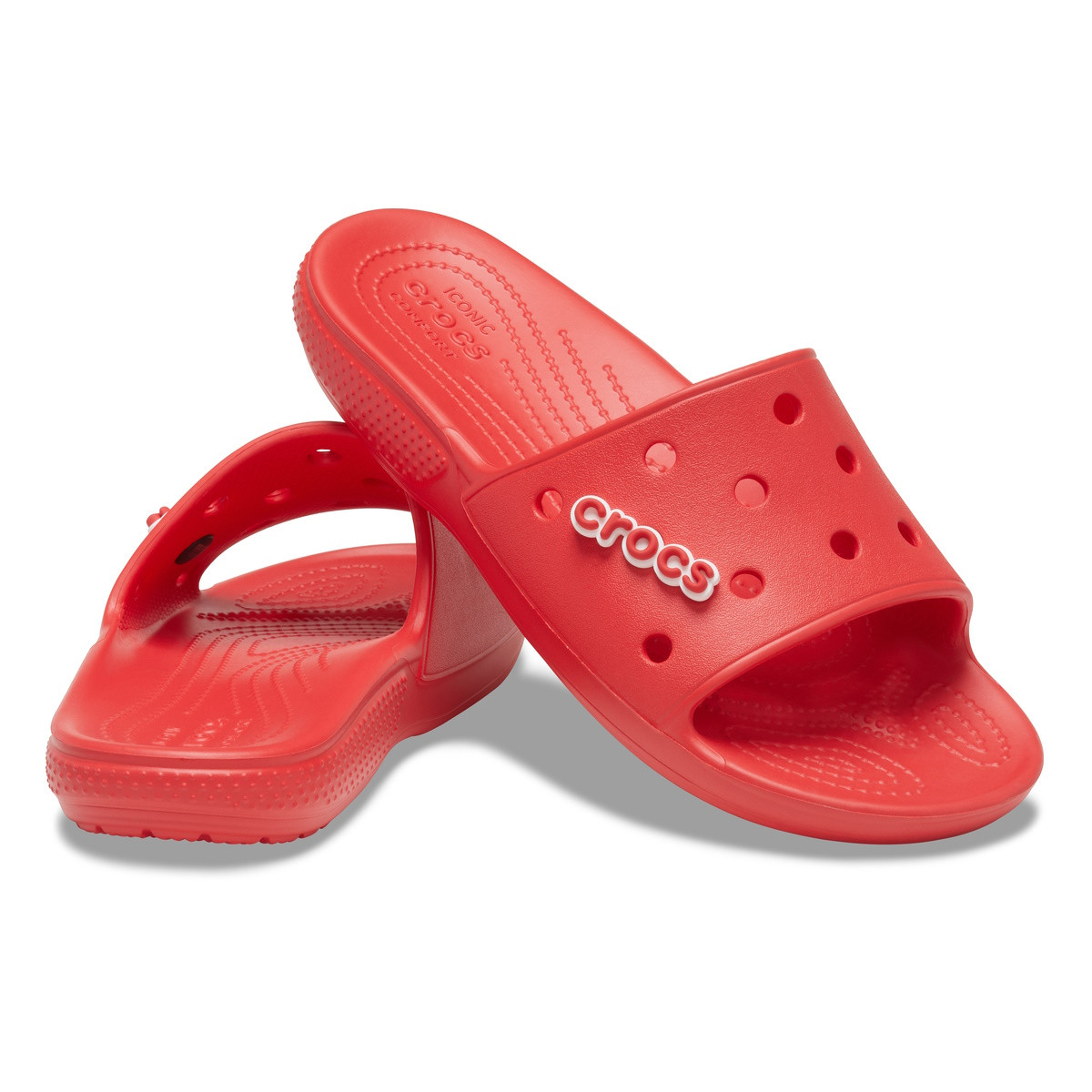 Papuci Classic Crocs Slide Iconic Crocs Comfort Rosu - Flame - 3 | YEO