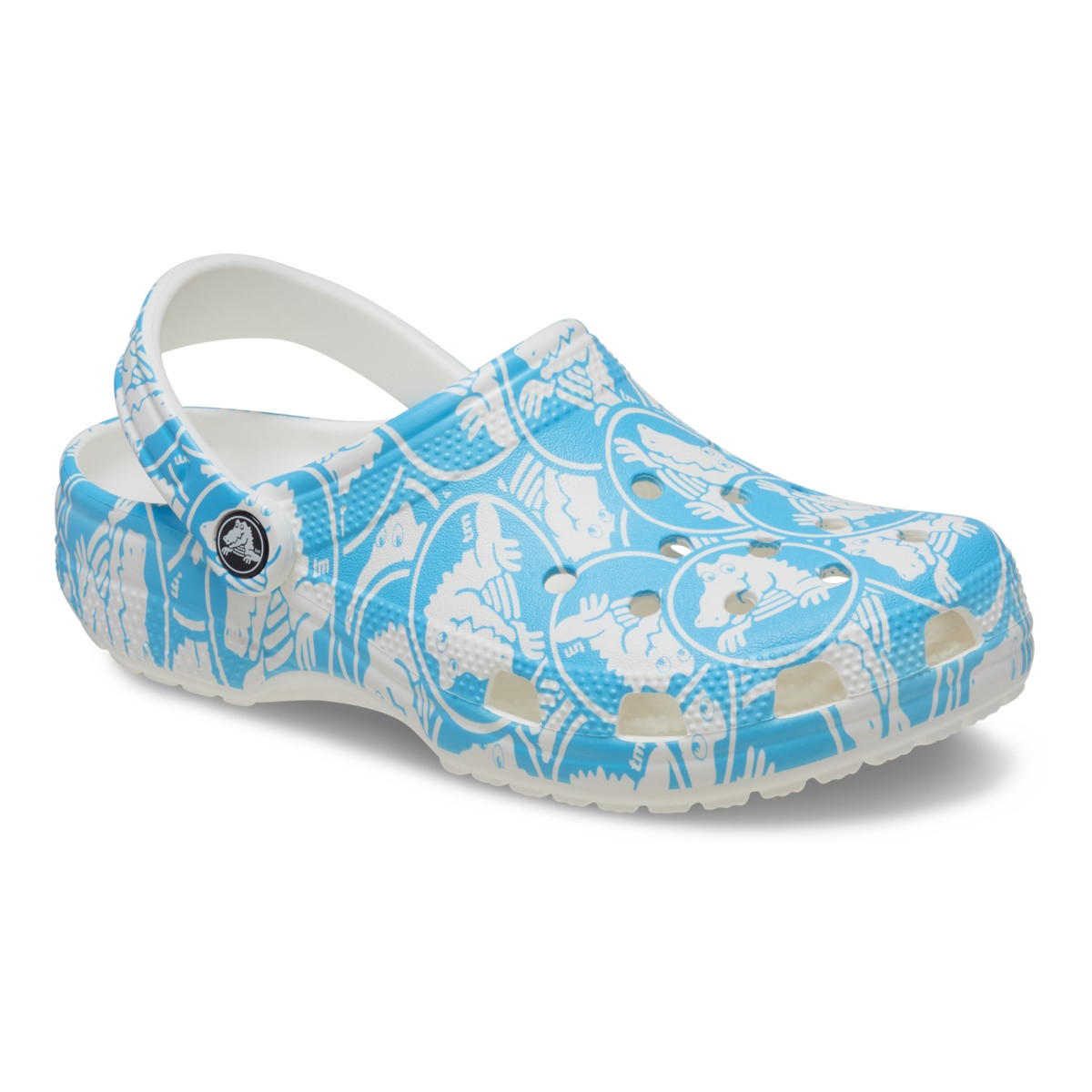 Saboti Crocs Classic Duke Print Clog Albastru - Venetian Blue - 2 | YEO